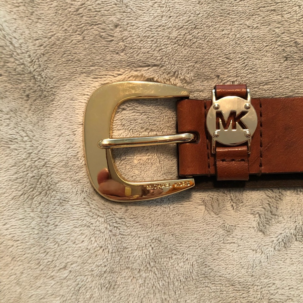 Michael Kors brown leather belt